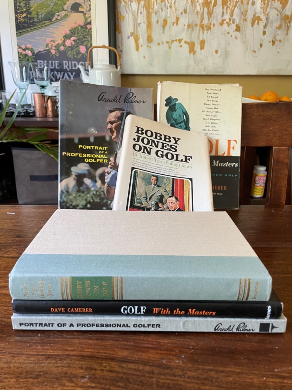 3 Vintage Golf Instruction Blue and Black Books Book Stack Interior Decor 60s - Picture 3 of 16